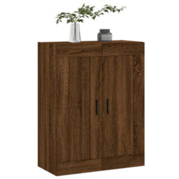 Berkfield Wall Mounted Cabinet Brown Oak 69.5X34X90 Cm Engineered Wood - thumbnail 4