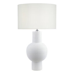 The Lighting Studio Kiara Table Lamp White Ceramic Base Only - thumbnail 2
