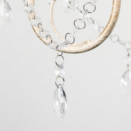 Valuelights Odelia 3 Way Ceiling Light Chandelier With Clear Jewel Droplets - thumbnail 3