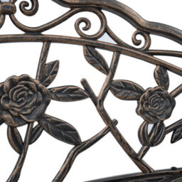 Berkfield Bistro Bench 100Cm Bronze Cast Aluminium - thumbnail 7