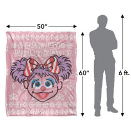 Sesame Street Silky Christmas Sweater Abby Cadabby Supersoft Blanket Pink/purple (One Size) - thumbnail 6