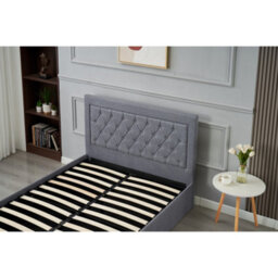 Home Treats Ottoman Bed Frame Double High Headboard Storage Bed  - No Mattress - thumbnail 8
