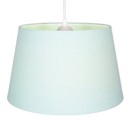 Happy Homewares Traditional 30Cm Duck Egg Linen Fabric Drum Table/pendant Lampshade 60W Maximum - thumbnail 2