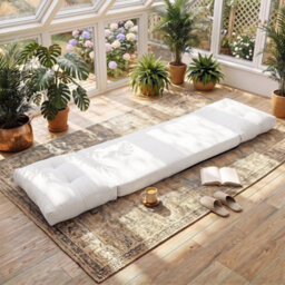 White Comfy Padded 5 Level Adjustable Floor Chair Reading Meditation Lazy Lounger - thumbnail 3
