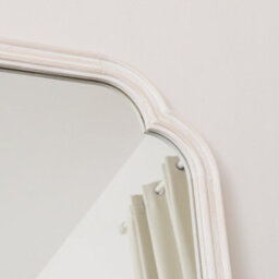 Melody Maison Large Arched White Washed Distressed Wooden Frame Wall & Leaner Mirror - 90Cm X 145Cm - thumbnail 2