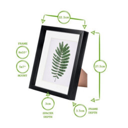 "Nicola Spring 3D Box Photo Frame - 8 X 10"" With 5 X 7"" Mount - Light Wood/ivory" - thumbnail 4