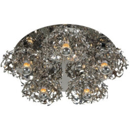 Luminosa Lighting Luminosa Coral Semi Flush Light Stainless Steel