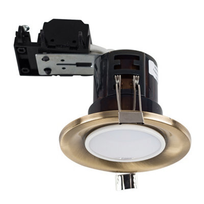 Valuelights Downlight Fire Rated Antique Brass Ceiling Light Fitting Single Pack - image 1