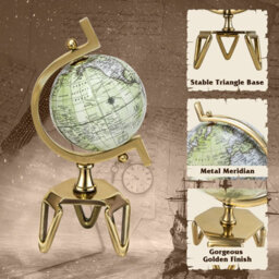 Costway Geographic 5 Inch World Globe Educational Interactive Rotating Desktop Globe - thumbnail 5