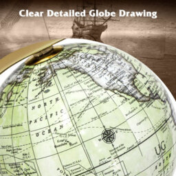 Costway Geographic 5 Inch World Globe Educational Interactive Rotating Desktop Globe - thumbnail 3