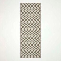 Homescapes Luxury Outdoor Rug Runner Waterproof Reversible For Garden, 75 X 200 Cm, Olive Green, Recycled, May Geometric