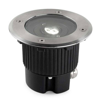 Luminosa Lighting Luminosa Gea Outdoor Led Recessed Ground Uplight Stainless Steel Polished 12.5Cm 549Lm 4000K Ip67 - image 1