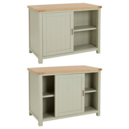 The Furniture Market Marbury Sage Green Bar Kitchen Island - 2 Seater - thumbnail 6