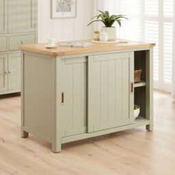 The Furniture Market Marbury Sage Green Bar Kitchen Island - 2 Seater - thumbnail 2