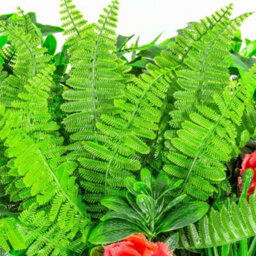 Primrose Artificial Mixed Plants Red Rose Green Wall Hedge Panel 1M X 1M - thumbnail 4