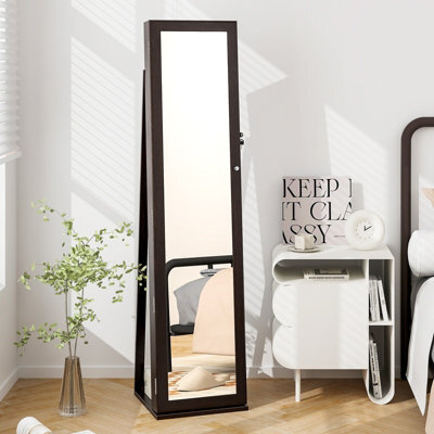 Costway 3-In-1 Jewelry Cabinet Full-Length Mirrored Jewelry Armoire Storage Organizer - image 1
