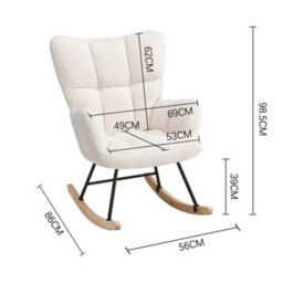 Darphe Tufted Upholstered Rocking Chair For Living Room, 69Cm W X 86Cm D X 98.5Cm H - thumbnail 4