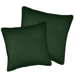 Luxury Enhanced Living Pair Of Green Velvet Cushion Covers - 43X43Cm - Cases Only