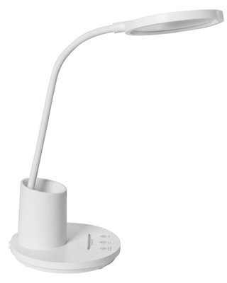 Wyld And Coco Lumalux Office Desk Lamp White, Adjustable Arm, Stepless Dimmer, Integrated Led, Built-In Pen Holder - image 1