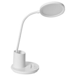 Wyld And Coco Lumalux Office Desk Lamp White, Adjustable Arm, Stepless Dimmer, Integrated Led, Built-In Pen Holder - thumbnail 7