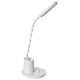 Wyld And Coco Lumalux Office Desk Lamp White, Adjustable Arm, Stepless Dimmer, Integrated Led, Built-In Pen Holder - thumbnail 4