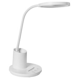 Wyld And Coco Lumalux Office Desk Lamp White, Adjustable Arm, Stepless Dimmer, Integrated Led, Built-In Pen Holder - thumbnail 5