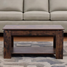 Rafaelo Mobilia Industrial Brown Lift Top Coffee Table With Hidden Storage - thumbnail 3