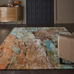 Viscose , Wool Abstract , Optical/ (3D) Handmade , Luxurious , Modern , Wool Rug For Living Room, Bedroom - 114Cm X 175Cm - thumbnail 1