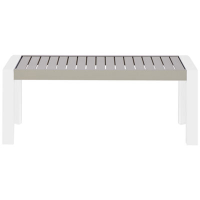 Beliani Taupe Aluminium Outdoor Coffee Table 120 X 170 Cm - Weather-Resistant Aluminium - image 1