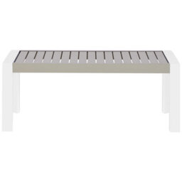 Beliani Taupe Aluminium Outdoor Coffee Table 120 X 170 Cm - Weather-Resistant Aluminium - thumbnail 1