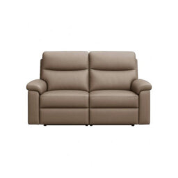 Aspire Marlowe Real Leather Power Recliner Two Seater Sofa With Usb Charging, Taupe - thumbnail 4