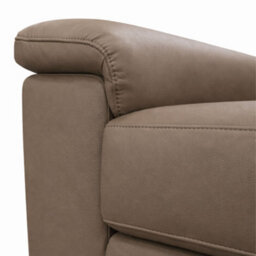 Aspire Marlowe Real Leather Power Recliner Two Seater Sofa With Usb Charging, Taupe - thumbnail 7