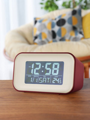 Acctim Alta Retro Digital Alarm Clock Crescendo Alarm Date & Temperature Display Spice - image 1