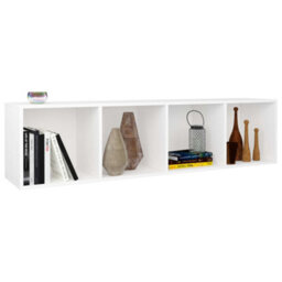 Berkfield Book Cabinet/tv Cabinet White 36X30X143 Cm Engineered Wood - thumbnail 7