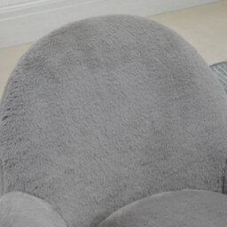 Homcom Fluffy Leisure Chair Office Chair With Backrest Armrest Wheels Grey - thumbnail 7