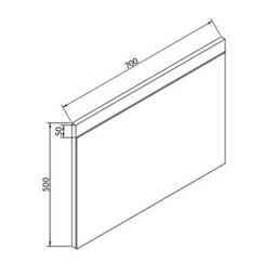Homestylestore Grey Wall Hung Bathroom Mirror 700 X 500mm - thumbnail 3