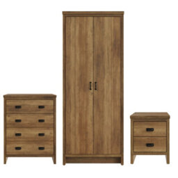 Gfw Boston 3 Piece Bedroom Set Knotty Oak - thumbnail 5