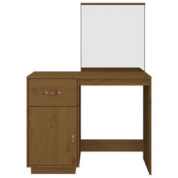 Berkfield Dressing Table Honey Brown 95X50X134 Cm Solid Wood Pine - thumbnail 6