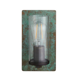 Luminosa Lighting Luminosa Palermo Wall Lamp Verdigris Bronze Plate, Clear Glass - thumbnail 7