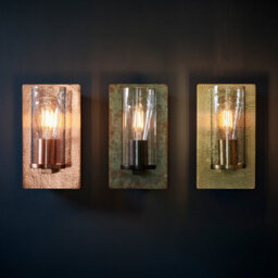 Luminosa Lighting Luminosa Palermo Wall Lamp Verdigris Bronze Plate, Clear Glass - thumbnail 6