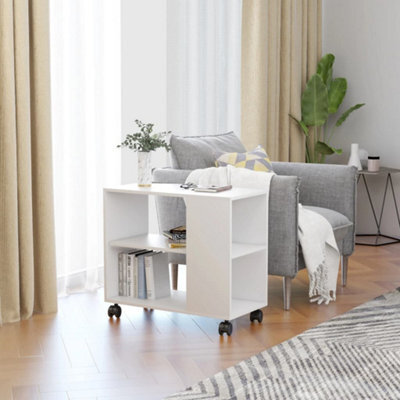 Berkfield Side Table White 70X35X55 Cm Engineered Wood - image 1