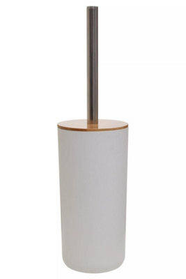 Orsina White Toilet Brush Holder, Bathroom Cleaning Set With Bristles & Natural Grip, Sustainable Brush Holder - image 1