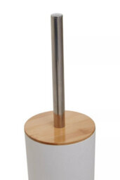 Orsina White Toilet Brush Holder, Bathroom Cleaning Set With Bristles & Natural Grip, Sustainable Brush Holder - thumbnail 5