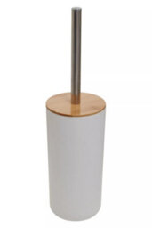 Orsina White Toilet Brush Holder, Bathroom Cleaning Set With Bristles & Natural Grip, Sustainable Brush Holder - thumbnail 3