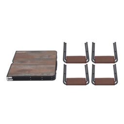 Thehotsale Outdoor Folding Picnic Table With 4 Oxford Mat Stools Umbrella Hole Fold Up Suitcase Table - thumbnail 6