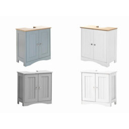 Bathroom Under Sink Cabinet Basin Storage Cupboard Vanity Unit - Grey - thumbnail 5