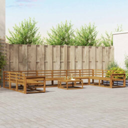Walplus Outdoor Sofa Set 11 Pcs Natural Solid Acacia Wood - thumbnail 1