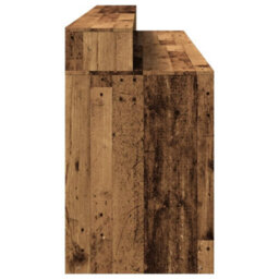 Berkfield Desk With Led Lights Old Wood 200X55X91 Cm Engineered Wood - thumbnail 7