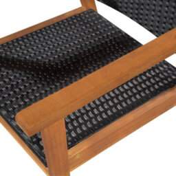 Berkfield 5 Piece Outdoor Dining Set Poly Rattan Black And Brown - thumbnail 5