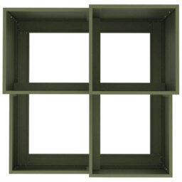 Berkfield Garden Planter Olive Green 80 X 80 X 60 Cm Steel - thumbnail 8